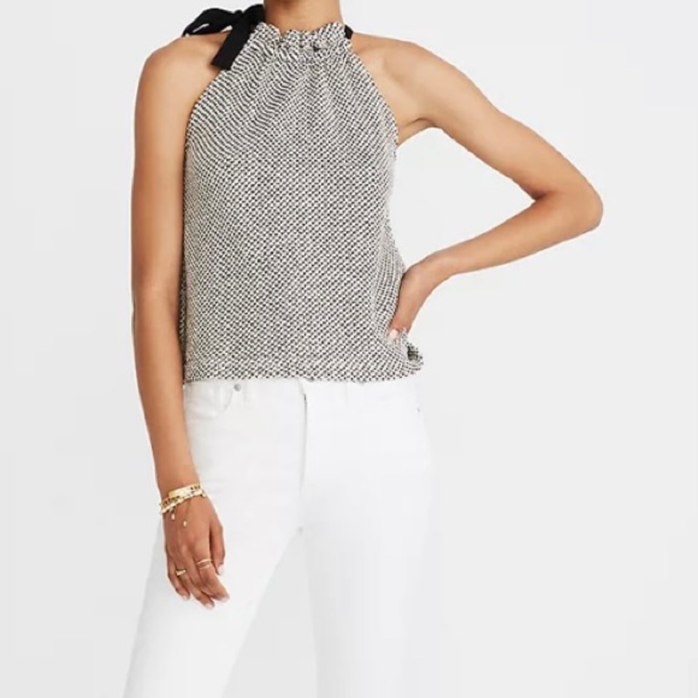 TeXTURE & THREAD Tie Neck Halter Top